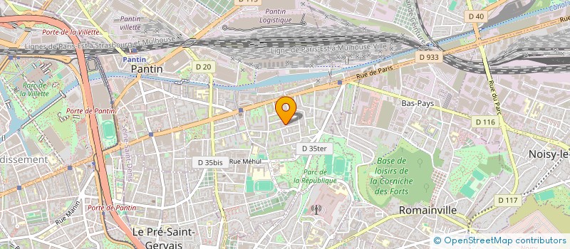 localisation de l'entreprise APENDIEL à PANTIN