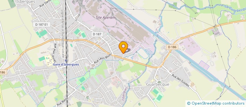 localisation de l'entreprise APERAM STAINLESS SERVICES & SOLUTIONS FRANCE à ISBERGUES