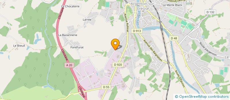 localisation de l'entreprise APERO DEUCH' à ARGENTON-SUR-CREUSE