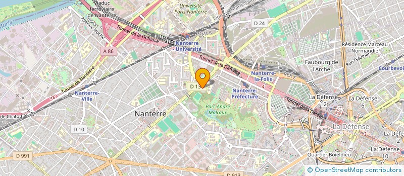 localisation de l'entreprise APESA 92 à NANTERRE