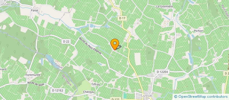 localisation de l'entreprise APESTEGUY à LUSSAC