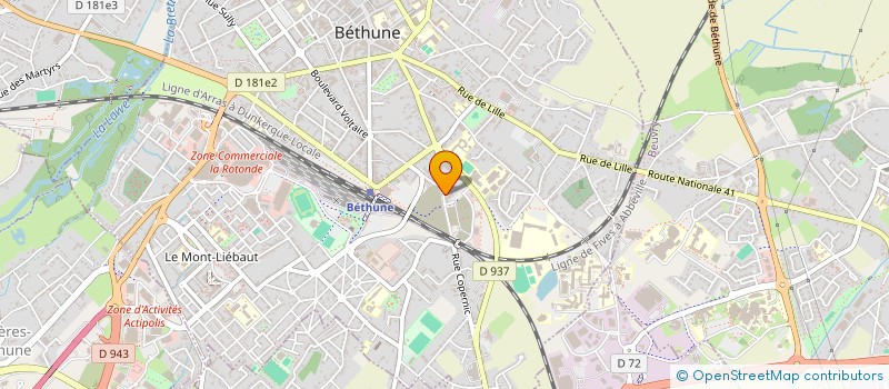localisation de l'entreprise APEX à BETHUNE