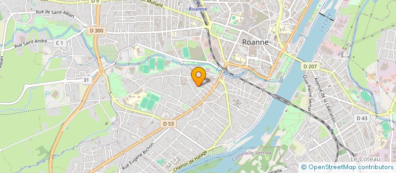 localisation de l'entreprise APEX - BUREAU D'ETUDES à ROANNE