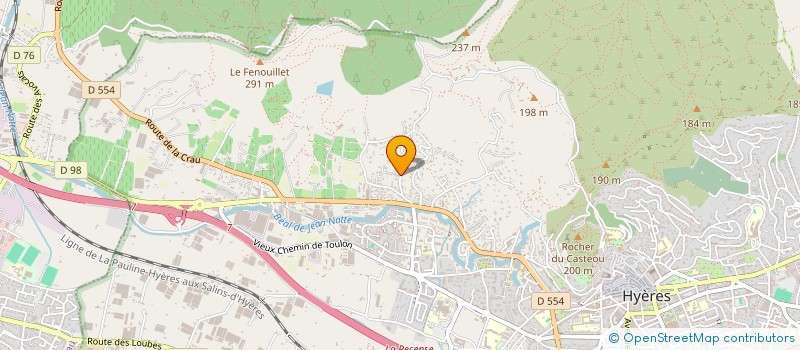 localisation de l'entreprise APEX - LES OUBLIETTES  HYERES