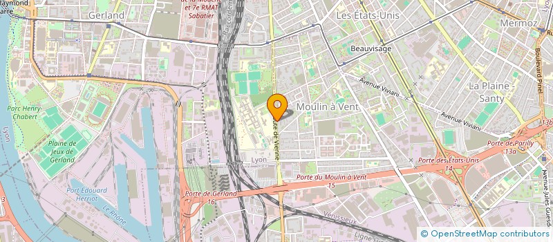 localisation de l'entreprise APF  VENISSIEUX