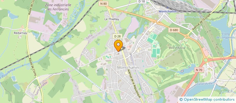 localisation de l'entreprise APG  MONTCHANIN