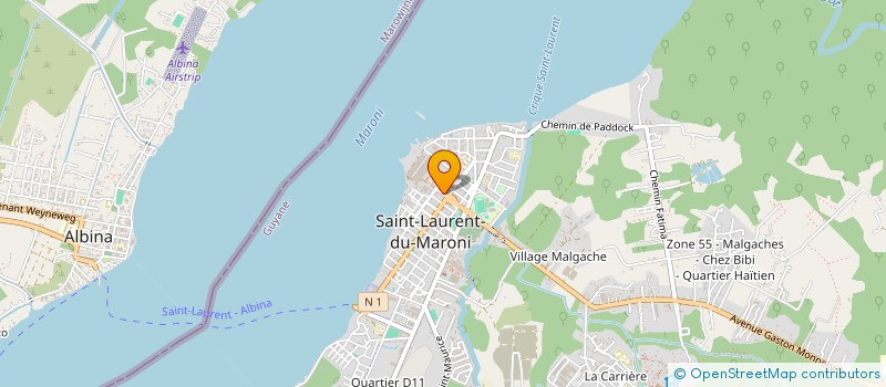 localisation de l'entreprise APG GUYANE à SAINT LAURENT DU MARONI