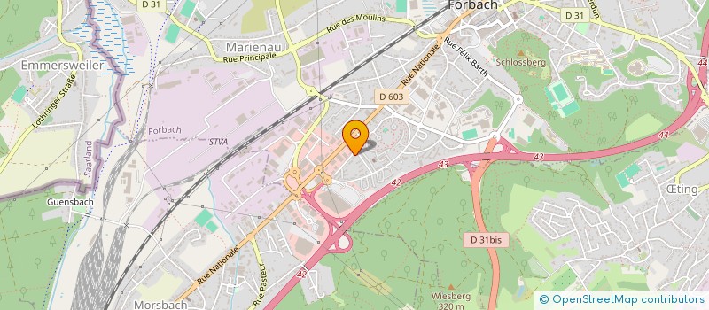 localisation de l'entreprise APGM TOITURES  FORBACH