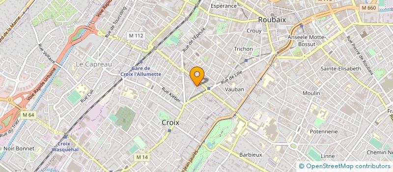 localisation de l'entreprise APH  ROUBAIX