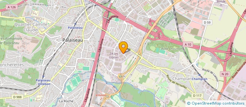 localisation de l'entreprise APHACA  PALAISEAU