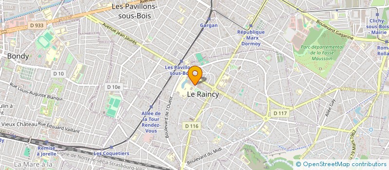 localisation de l'entreprise APHELIA à LE RAINCY