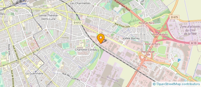 localisation de l'entreprise APHF OUEST  MONDEVILLE