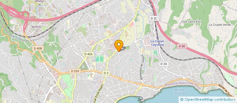 localisation de l'entreprise API à LA CIOTAT