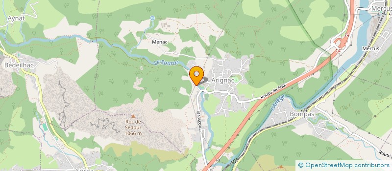 localisation de l'entreprise API END CO à ARIGNAC
