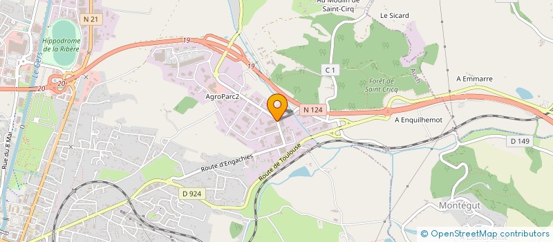 localisation de l'entreprise APIM - ARTS & PUBLICITE PAR IMPRESSION ET MARQUAGE à AUCH