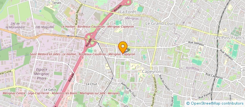 localisation de l'entreprise APIS 33 à MERIGNAC