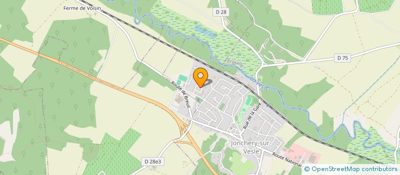 localisation de l'entreprise APISENS à JONCHERY-SUR-VESLE