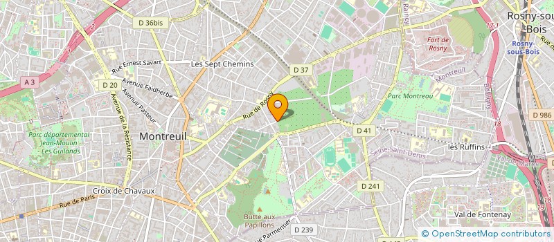 localisation de l'entreprise APITERRA à MONTREUIL