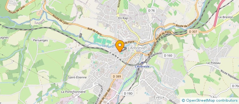 localisation de l'entreprise APJ IMMO  L'ARBRESLE