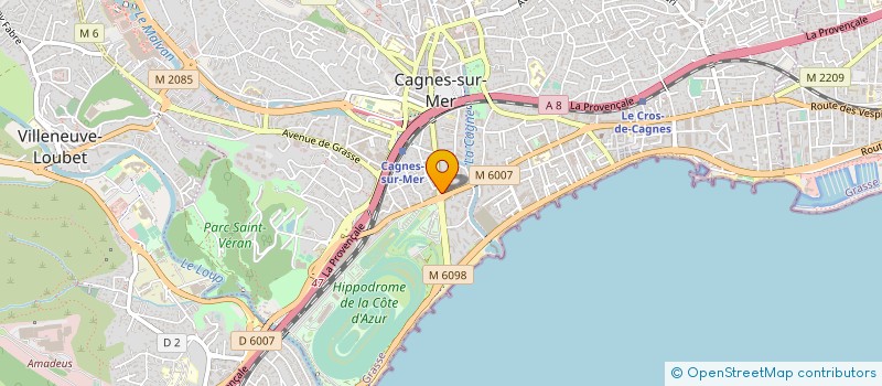 localisation de l'entreprise APJ PNEUS à CAGNES-SUR-MER