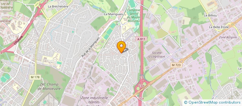 localisation de l'entreprise APL 44 à CARQUEFOU