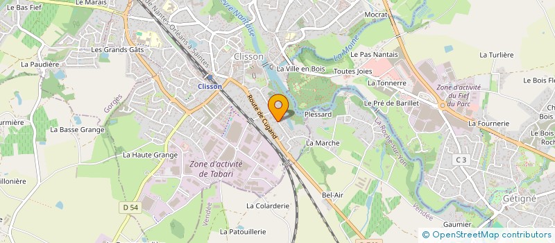 localisation de l'entreprise APLI à CLISSON