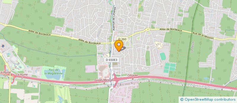 localisation de l'entreprise APLI BOIS SARL  GUJAN-MESTRAS