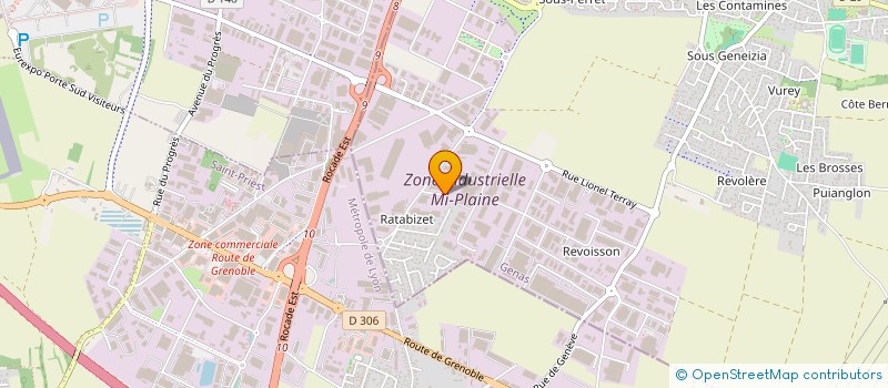 localisation de l'entreprise APLITEC à GENAS