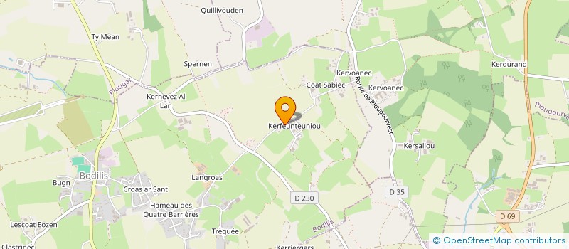 localisation de l'entreprise APLJ POTIN 29  BODILIS