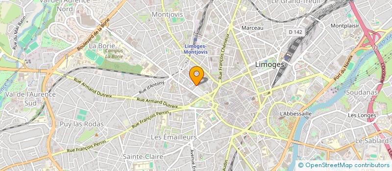 localisation de l'entreprise APM 87 à LIMOGES