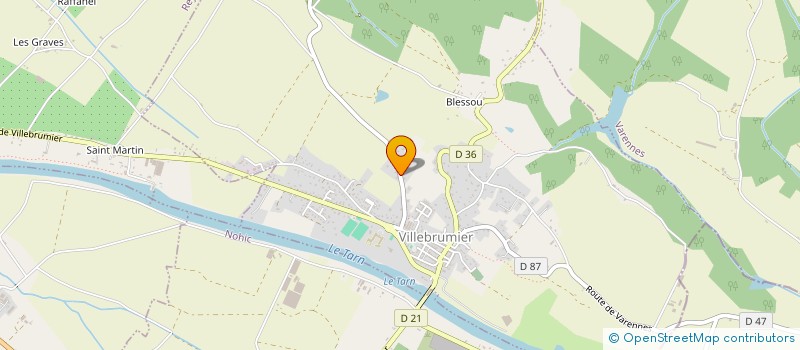 localisation de l'entreprise APMV  VILLEBRUMIER