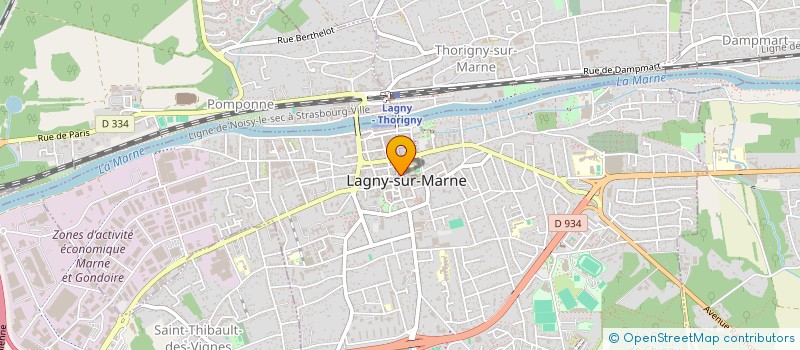 localisation de l'entreprise APNEE LIBRE 77 à LAGNY-SUR-MARNE