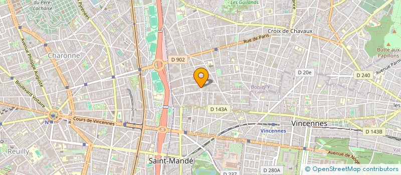 localisation de l'entreprise APO'STROPHE à MONTREUIL