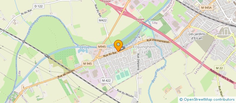 localisation de l'entreprise APOGEO à ERQUINGHEM-LYS