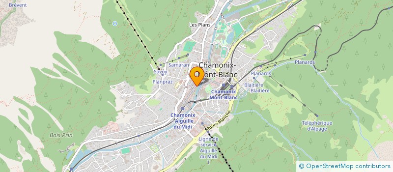 localisation de l'entreprise APOGON CLUB  CHAMONIX-MONT-BLANC