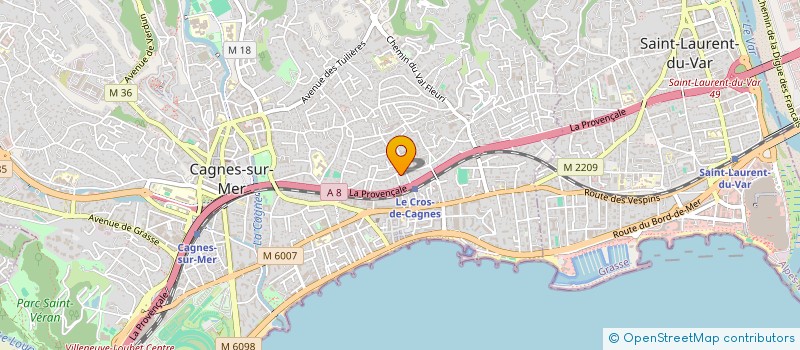 localisation de l'entreprise APOGON VOILES à CAGNES-SUR-MER