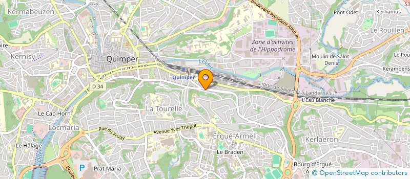 localisation de l'entreprise APOLEO IMMO à QUIMPER