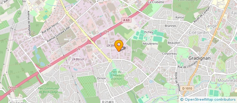 localisation de l'entreprise APOLLO à GRADIGNAN