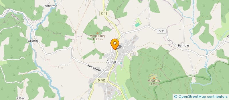 localisation de l'entreprise APP LES 2 BORNES à ALLEGRE