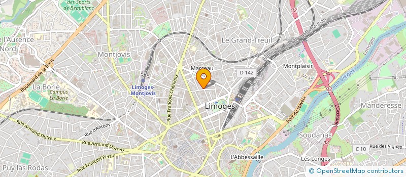 localisation de l'entreprise APP OGM à LIMOGES