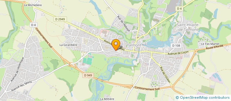 localisation de l'entreprise APP85 à TALMONT-SAINT-HILAIRE