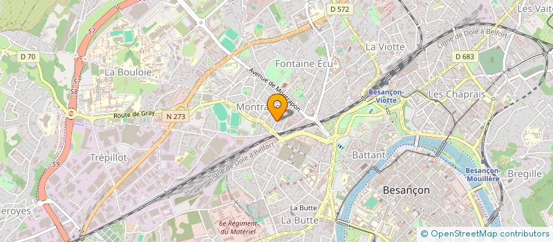 localisation de l'entreprise APPALACHES 25 à BESANCON