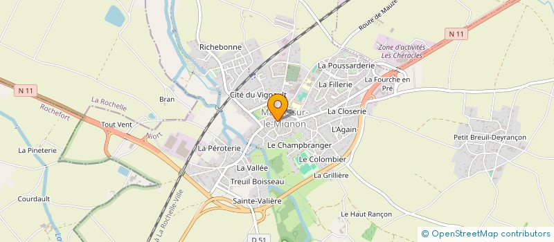 localisation de l'entreprise APPAREILLAGES PIERRE CORBIN  MAUZE-SUR-LE-MIGNON