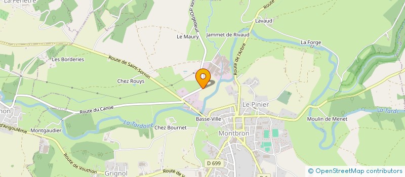 localisation de l'entreprise APPAREILLAGES TROUILLAUD à MONTBRON