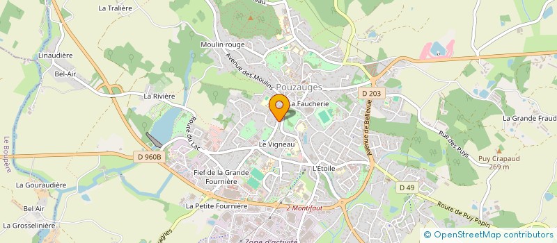 localisation de l'entreprise APPART'AGE  POUZAUGES