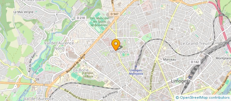 localisation de l'entreprise APPARTEMENT 85B MONTJOVIS  LIMOGES