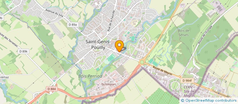 localisation de l'entreprise APPARTEMENT LA RIVIERE à ST-GENIS-POUILLY