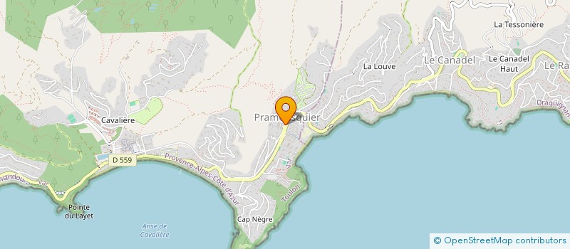 localisation de l'entreprise APPARTEMENT PRAMOUSQUIER à LE LAVANDOU
