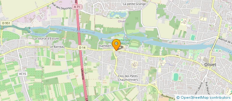 localisation de l'entreprise APPEL - ASSOCIATION DE PROFESSIONNELS ET PARTENAIRES DE L'EVENEMENTIEL DU LOIRET à OLIVET
