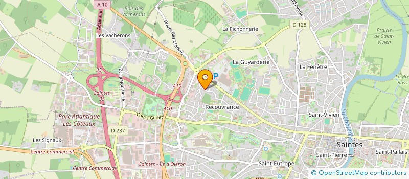 localisation de l'entreprise APPEL SECOURS  SAINTES